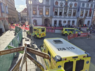 Zdravotnická záchranná služba Jihočeského kraje dohlížela na bezpečnost účastníků Mattoni 1/2Maratonu v Českých Budějovicích